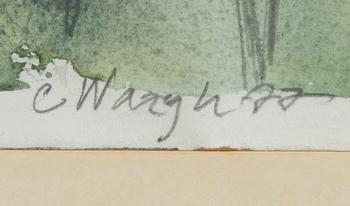 Carl Wargh, watercolour, signed and dated -77.