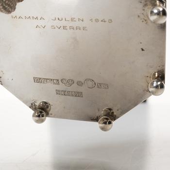 Coaster, silver, Borgila, Stockholm, 1947.