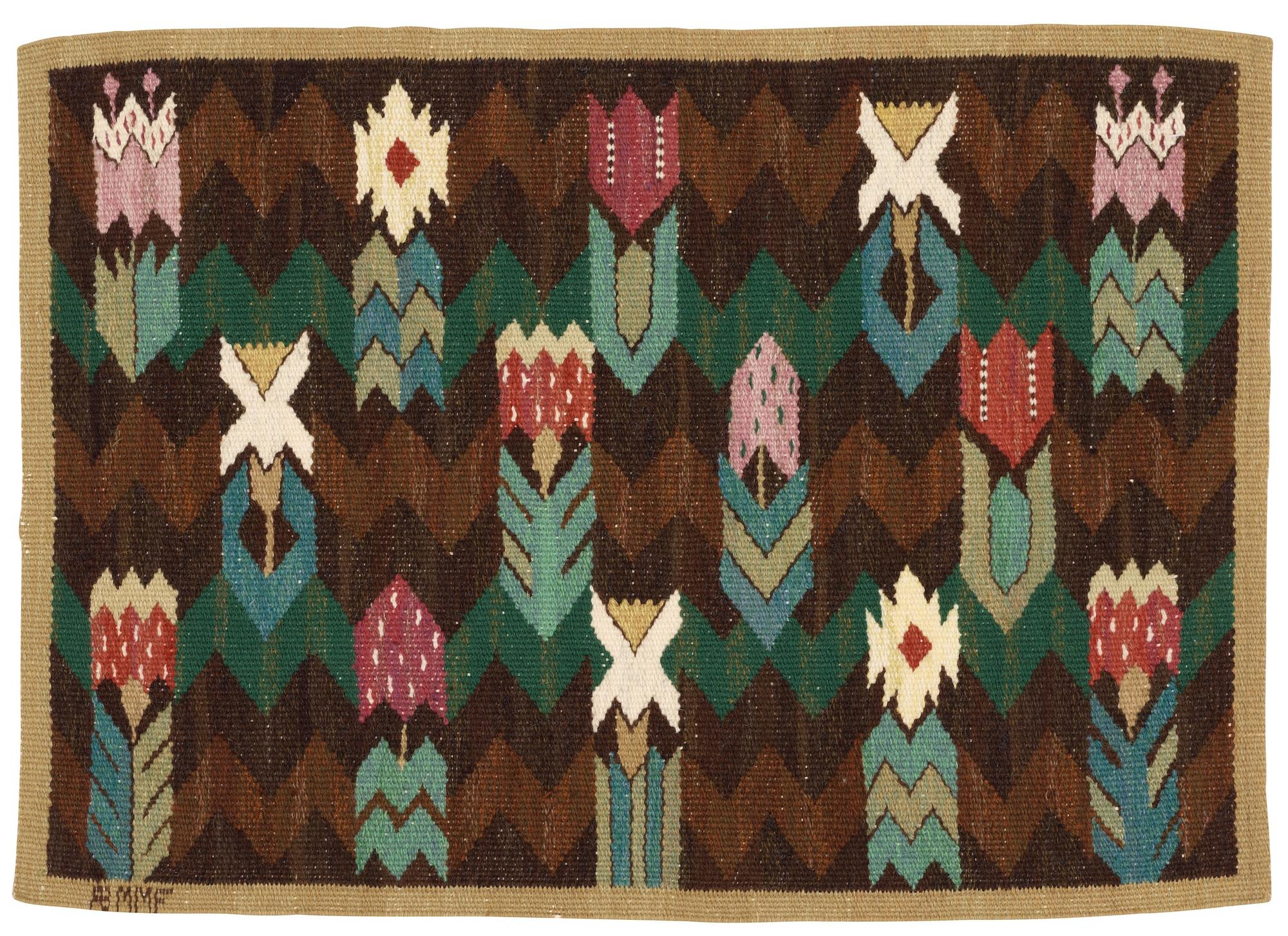 VÄVNAD. "Täppan". Gobelängteknik. 50 x 70 cm. Signerad AB MMF.