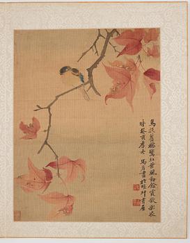 An album with 12 paintings by Qing dynasty artists, circa 1900. Attributed to Zhang Jian, Shou Ping, Yang Jin, after.