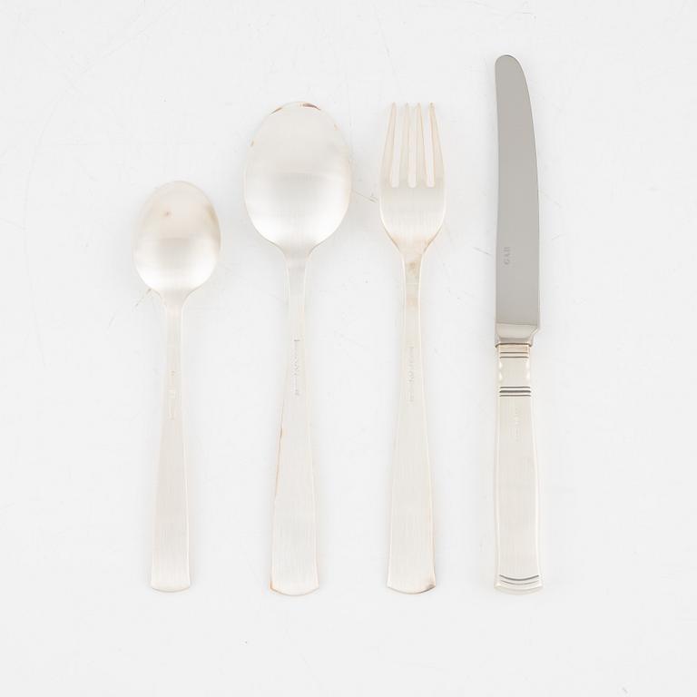 Jacob Ängman, bestickservisdelar, 12 st, silver, modell "Rosenholm", GAB, Eskilstuna, 1989-94.