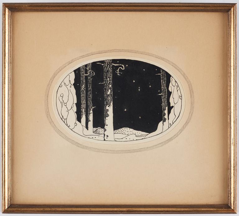 John Bauer, "Vinternatt".