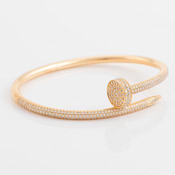 Cartier armband "Juste un Clou" 18K guld med runda briljantslipade diamanter.