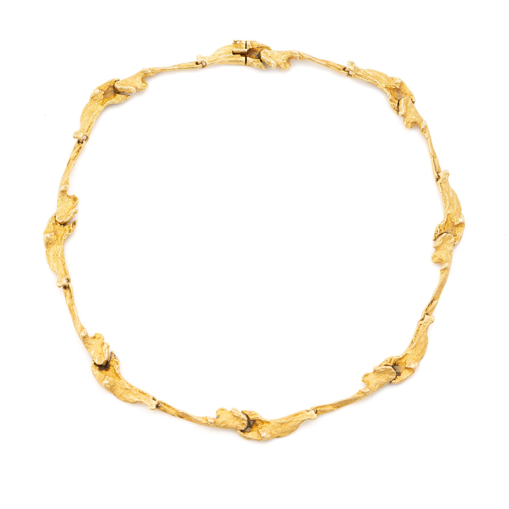 Björn Weckström, necklace, 18K gold, “Mariehand”, Lapponia.
