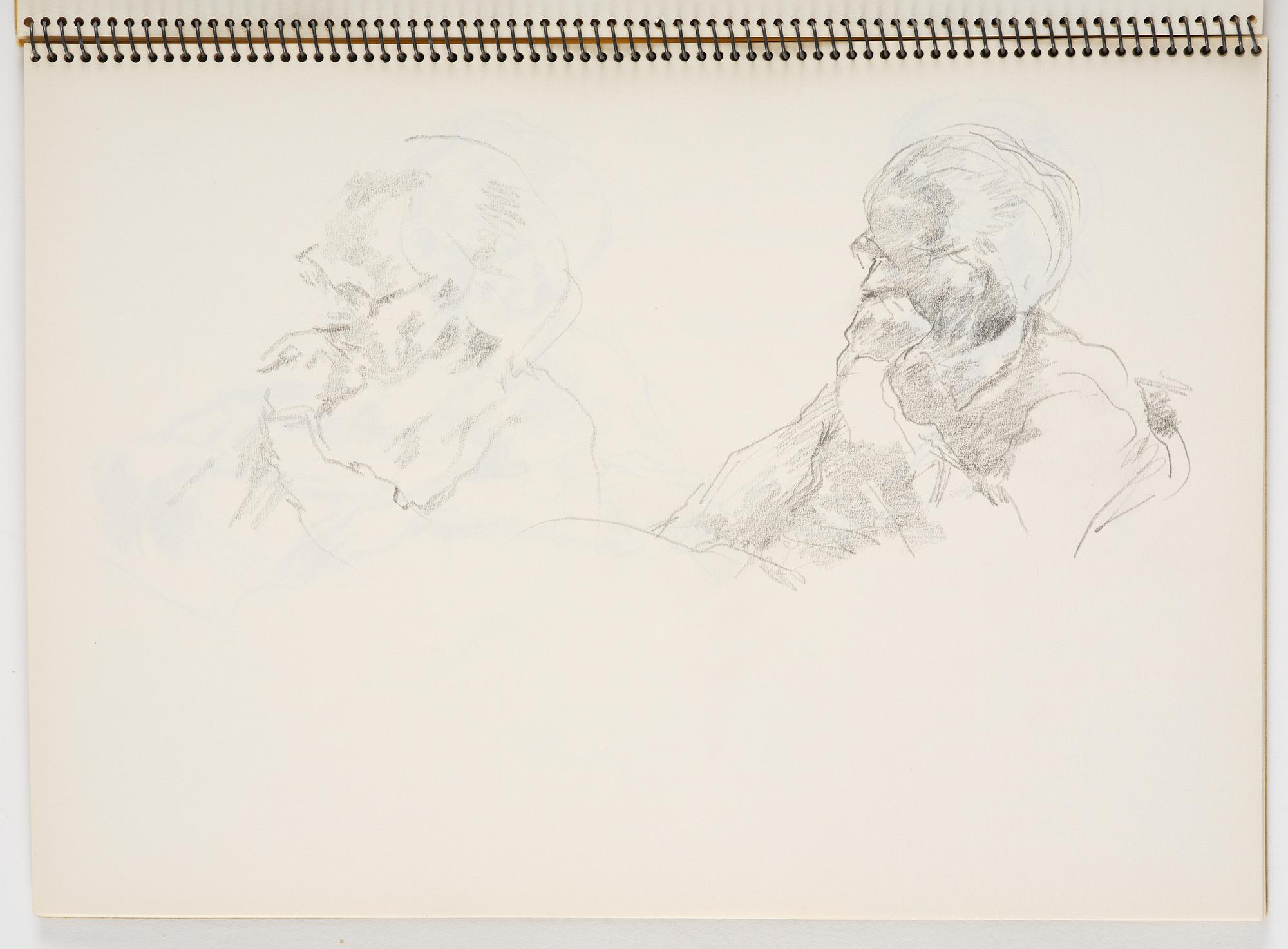 Lotte Laserstein, Skissblock med 23 teckningar varav 3 signerade.