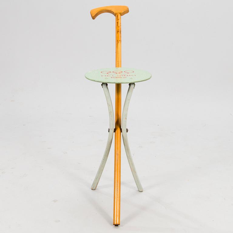 Seat/walking stick, 1952 Summer Olympics, Helsinki.