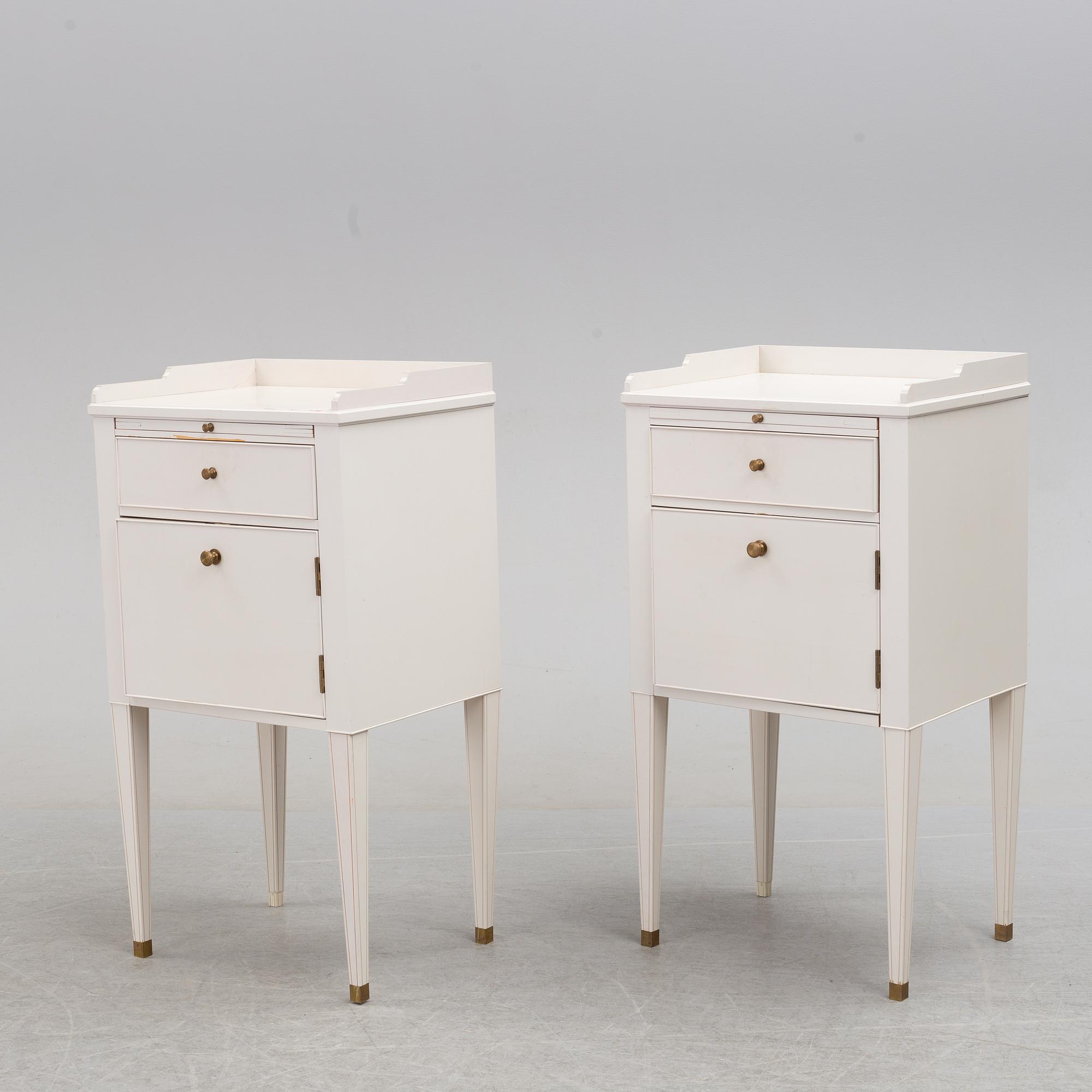 A pair of 'Västa Ny' bedside tables, Ikea, late 1990s.