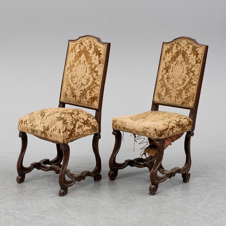 A pair of 18th century chairs.