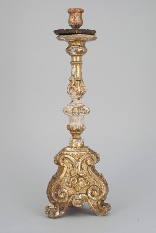 LJUSSTAKE, trä, barockstil, Sydeuropa,1800-tal.