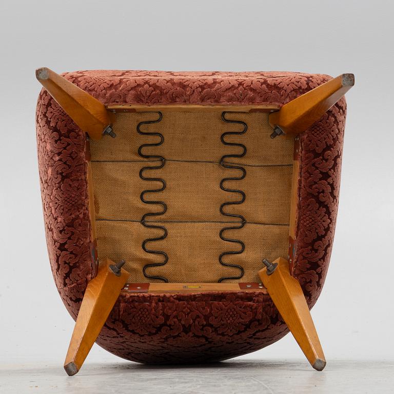 Sofa and armchair, Swedish Modern, Eks Malmö, mid-20th century.