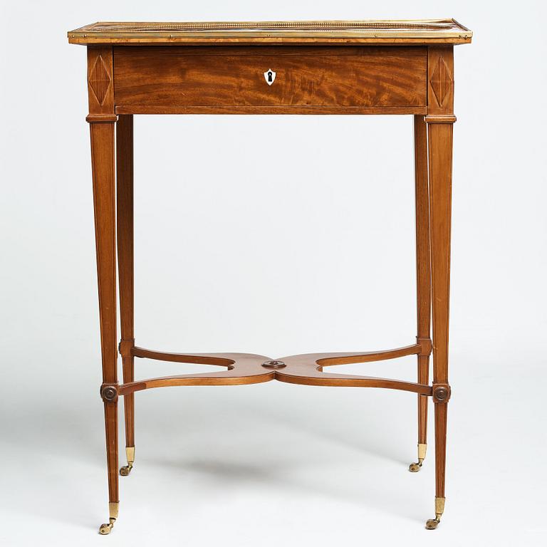 A late Gustavian circa 1800 table by Fredrik August Eckstein (master in Stockholm 1794-1814).