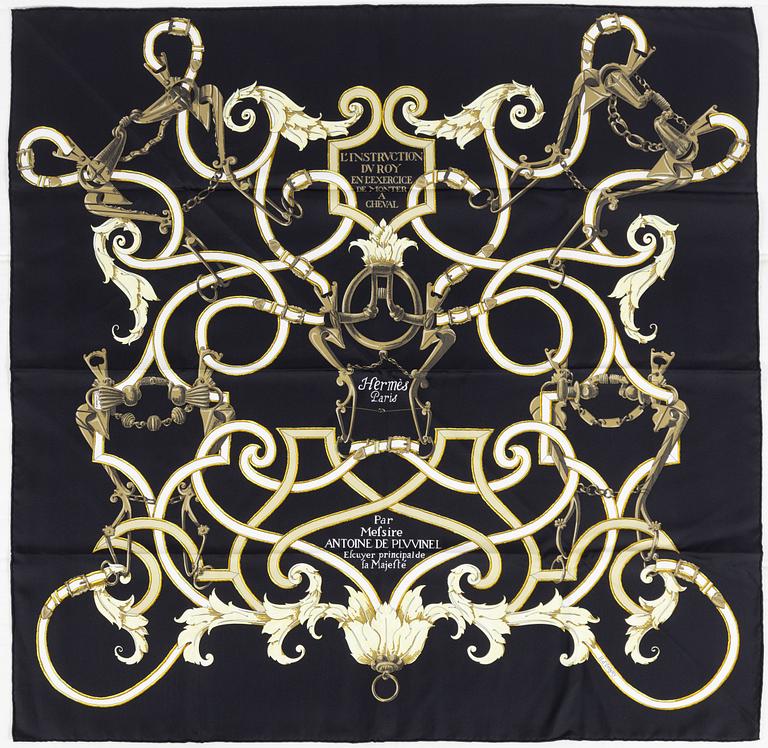 Hermès, scarf "L'instruction du Roy, en l'exercice de monter à cheval".