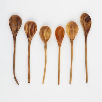 Magnus Ek, a set of six wood spoons for Oaxen Krog.