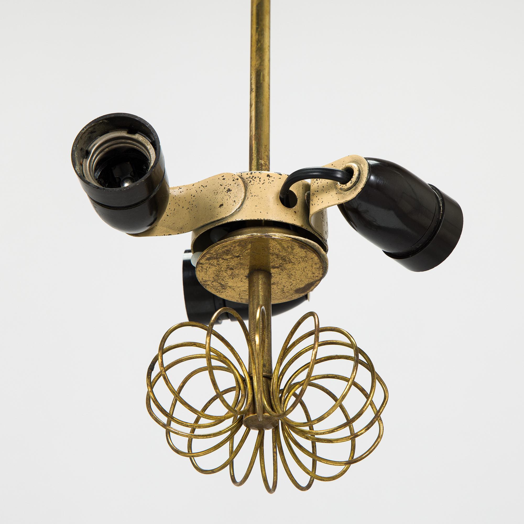 Paavo Tynell, a mid-20th century ceiling light for Taito, Finland.