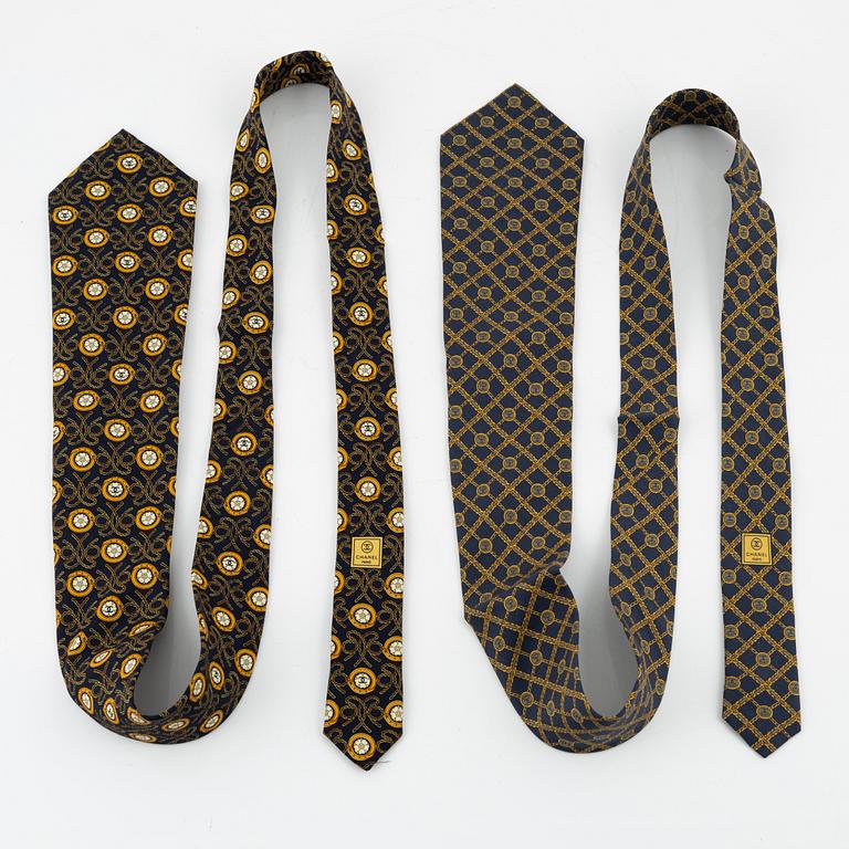 Chanel, two silk ties.