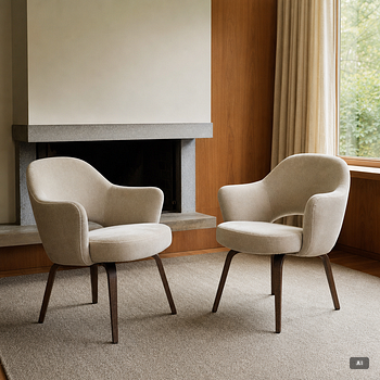 Eero Saarinen, stolar, ett par, "Executive Side Chair", Knoll, 2000-tal.