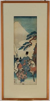 Utagawa Hiroshige (1797–1858), efter, färgträsnitt. Japan, sent 1800/tidigt 1900-tal.