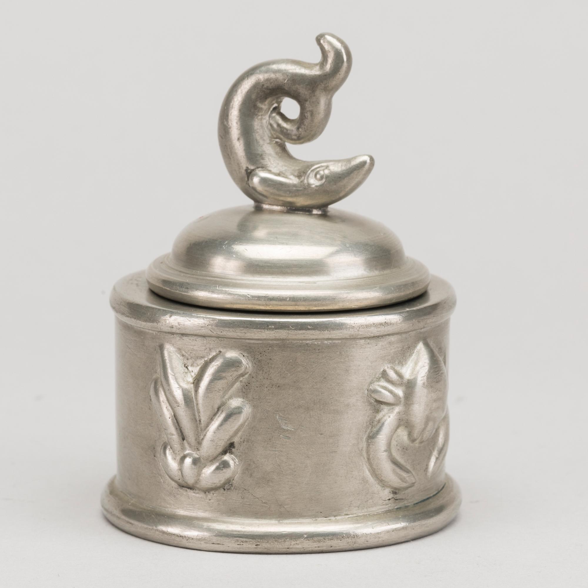A Swedish Svenskt Tenn pewter ink stand 1925.