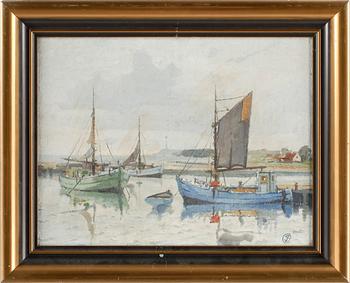 JENS SINDING CHRISTENSEN, olja på pannå, monogramsignerad.