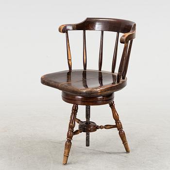 A writing chair, circa 1900.