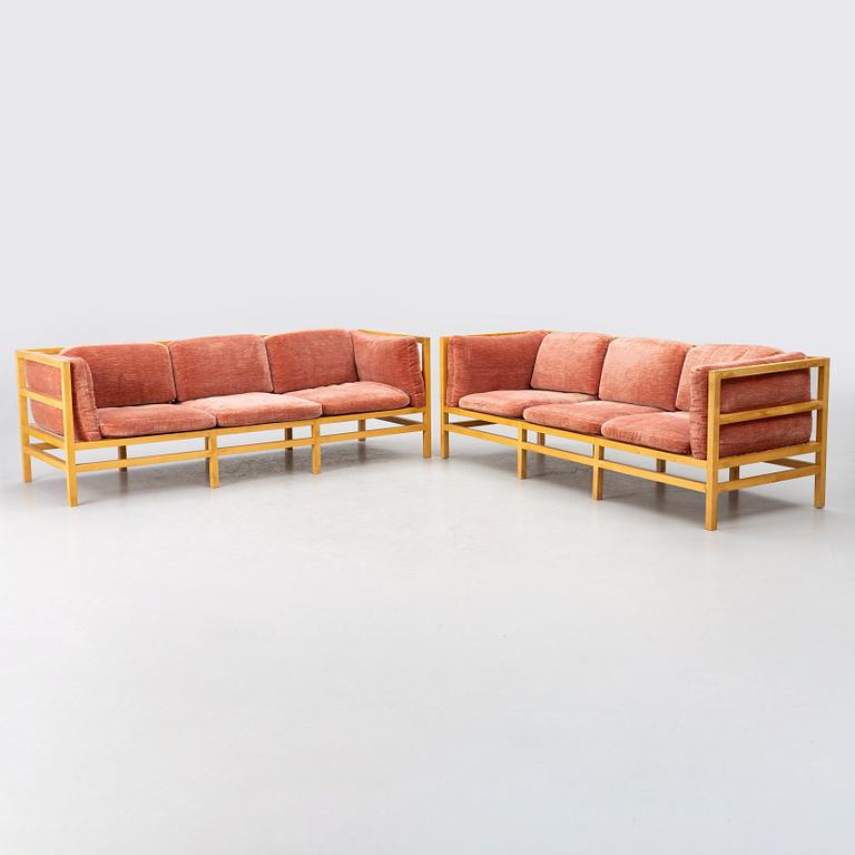 Sofas, a pair, late 20th century.