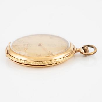 Pocket watch, 14K gold, "Exakt", 49 mm.