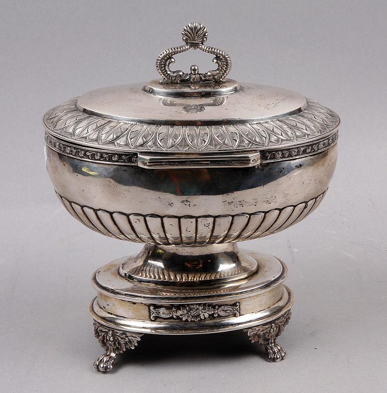 SOCKERSKRIN, silver, Karl Johan, Carl Petter Lampa, Stockholm, 1830.