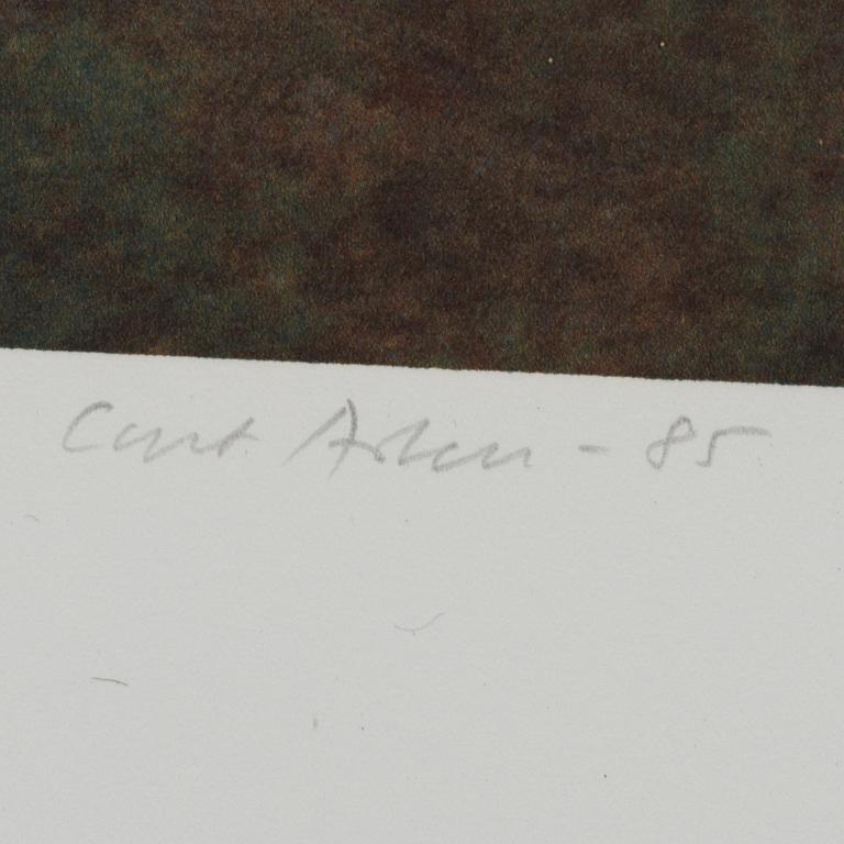 CURT ASKER, a lithograph in color, numbered 91/100 and signed.