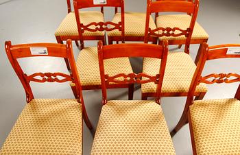 MATSALSBORD och STOLAR, 8 st, 1800-1900-tal.