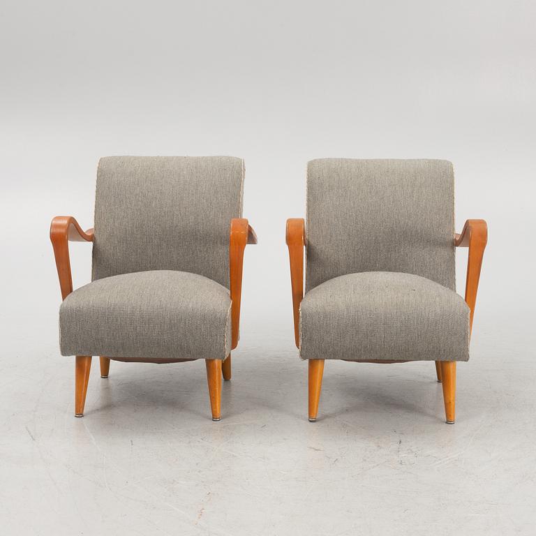 Armchairs, a pair, Gemla, second half of the 20th century.