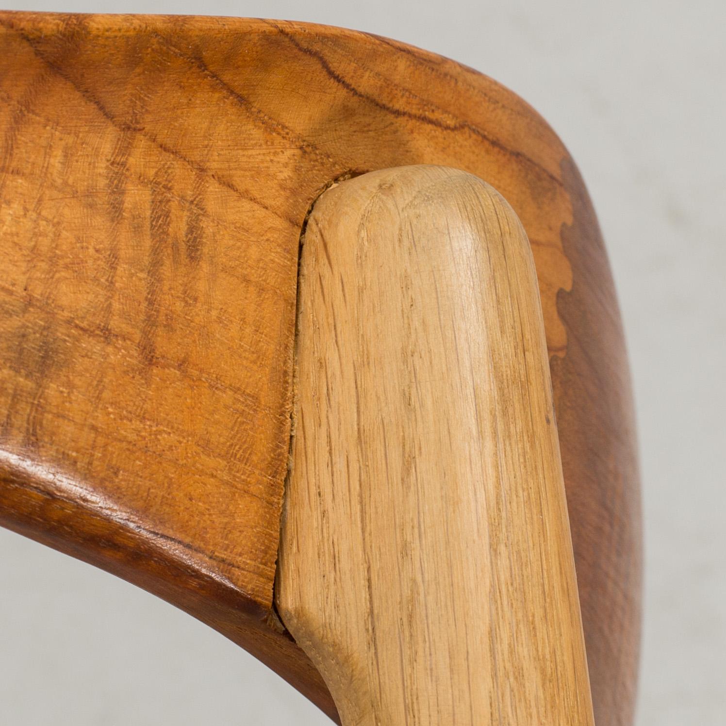 4 "COWHORN"  CHAIRS , SM521, KNUD FAERCH, DENMARK.