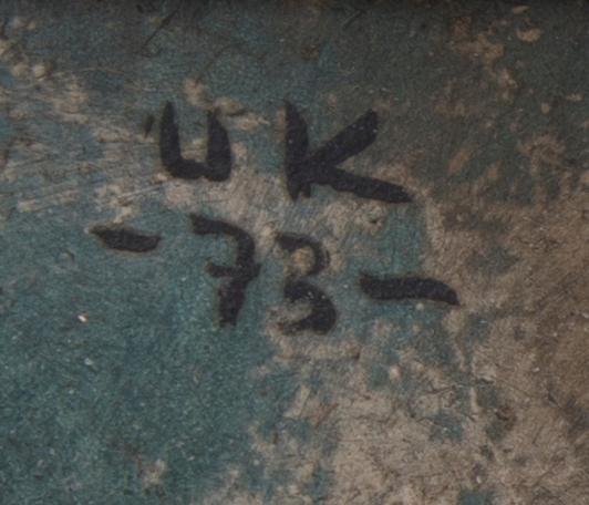 UNTO KOISTINEN, olja på skiva, signerad UK och daterad -73.