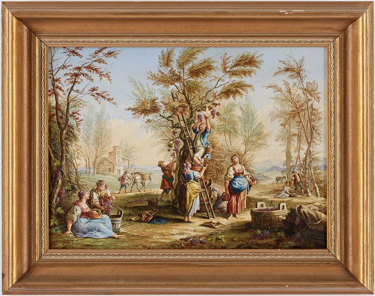 OKÄND KONSTNÄR, olja på duk, signerad G Lindquist, daterad 1849.