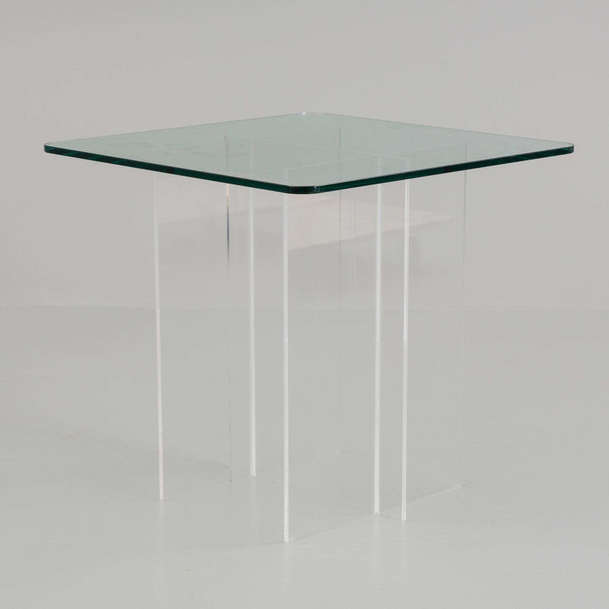 BORD, glas och plexiglas, 1980-tal.