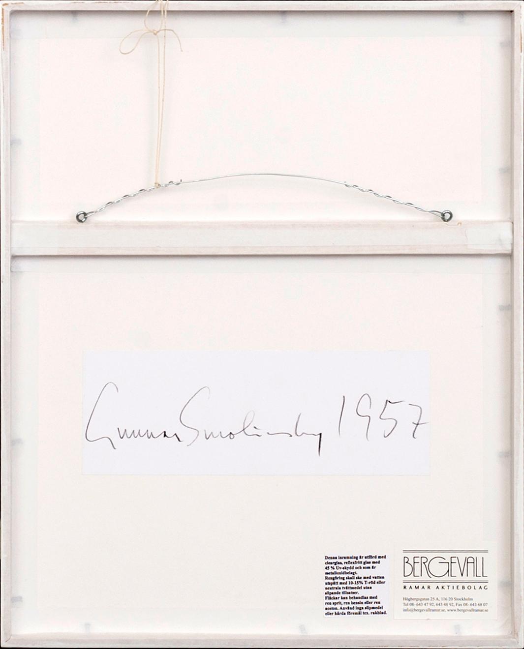 GUNNAR SMOLIANSKY, photography, signed and dated 1957 a tergo.