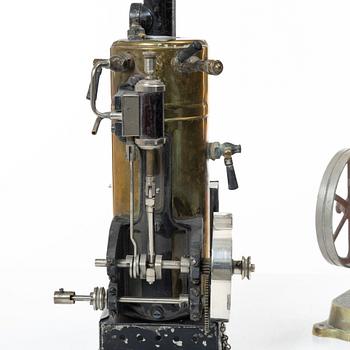 Two Steam engines,  Märklin and Gebrüder Bing. Early 20th century.