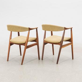 Thomas Harlev, a pair of armchairs, model 213, Farstrup. 1950s/60s.