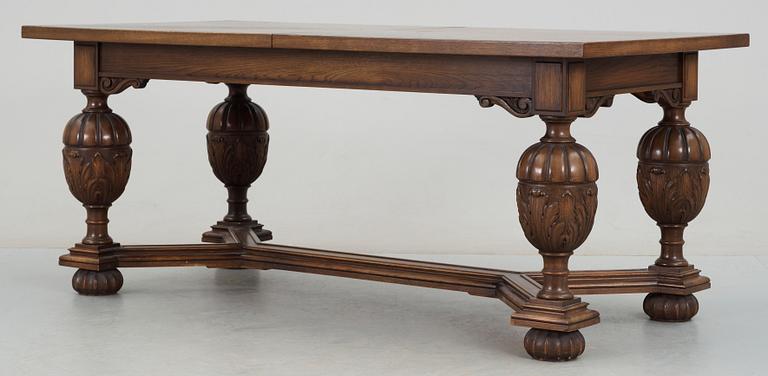 MATSALSGRUPP, 9 delar, barockstil, 1900-talets första hälft/mitt.