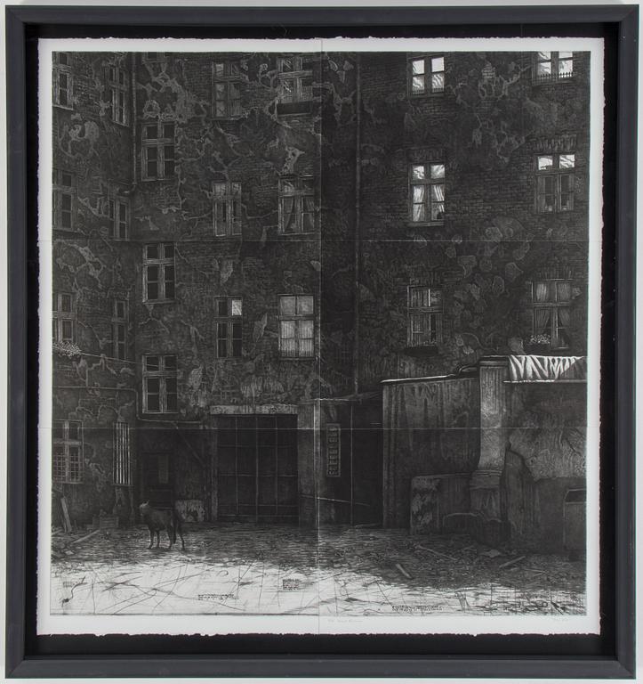 MIKAEL KIHLMAN, etching in six parts, signed, 6/20.