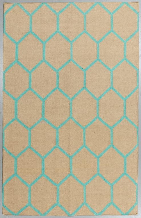 A CARPET, flat weave, ca 244 x 151 cm.