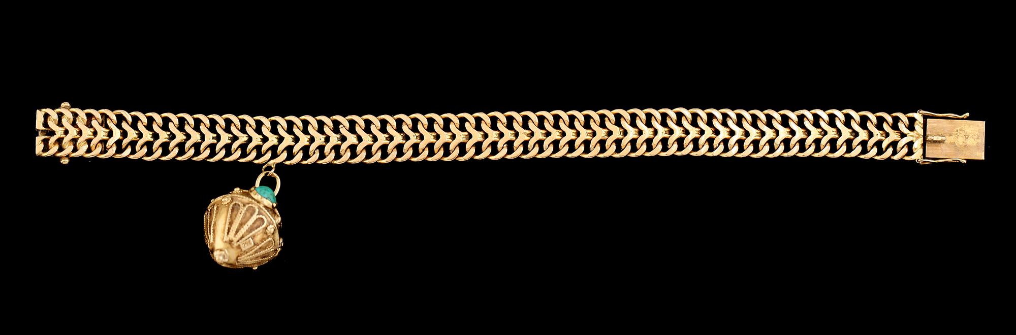 ARMBAND, 18K guld, svenska stämplar, 1964. Total vikt ca 30 g.