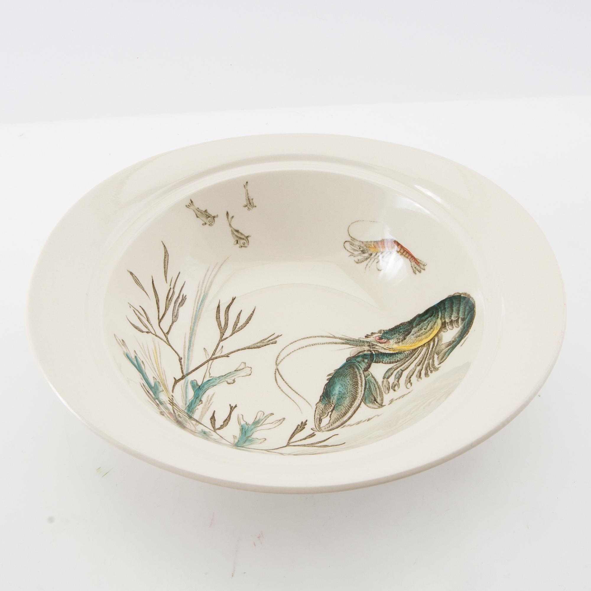 Service 18 pcs "Fish" Johnson Bros England, ironstone, first half/mid 20th century.