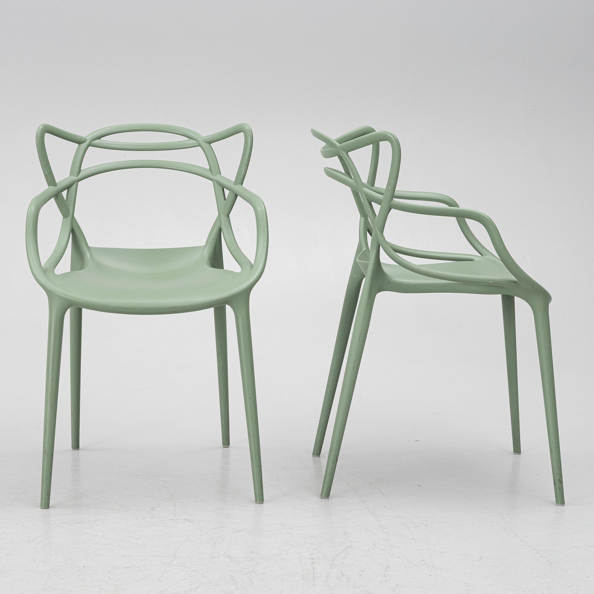 Philippe Starck, & Eugeni Quitllet, stolar, 6 st, "Masters" Kartell, Italien.