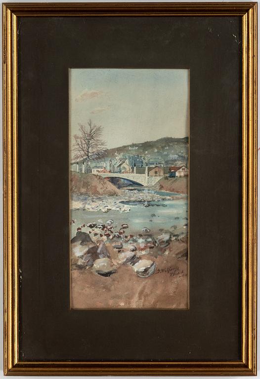 GUNNAR WIDFORSS, akvarell, signerad och daterad Zürich -04.