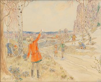 Maj Lindman, 'March' and 'April'.