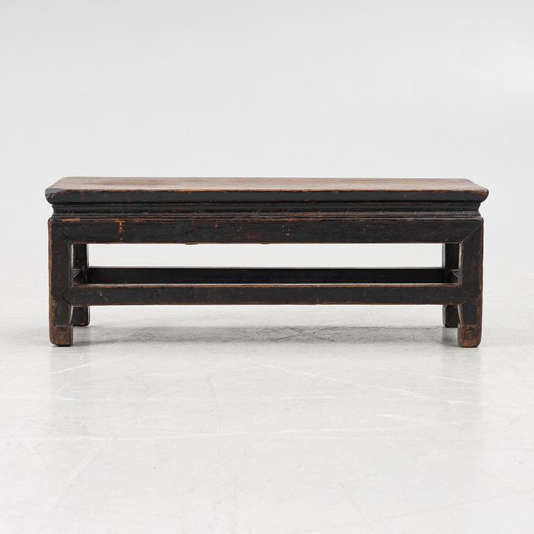 A Tibetan hradwood kang table, Qing dynasty (1644-1912).