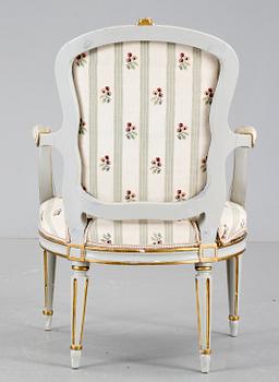 A gustavian armchair, late 18th century.