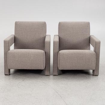 Gerrit Rietveld, a pair of "Utrecht" armchairs, Cassina, 21st century.