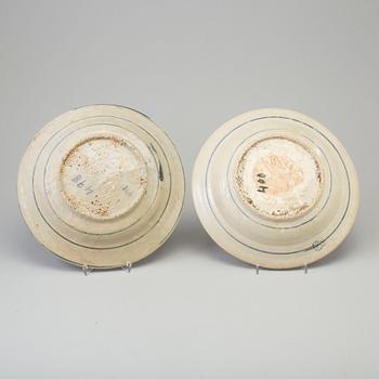 Two blue and white dishes, Swatow, Ming dynasty (1368-1644).