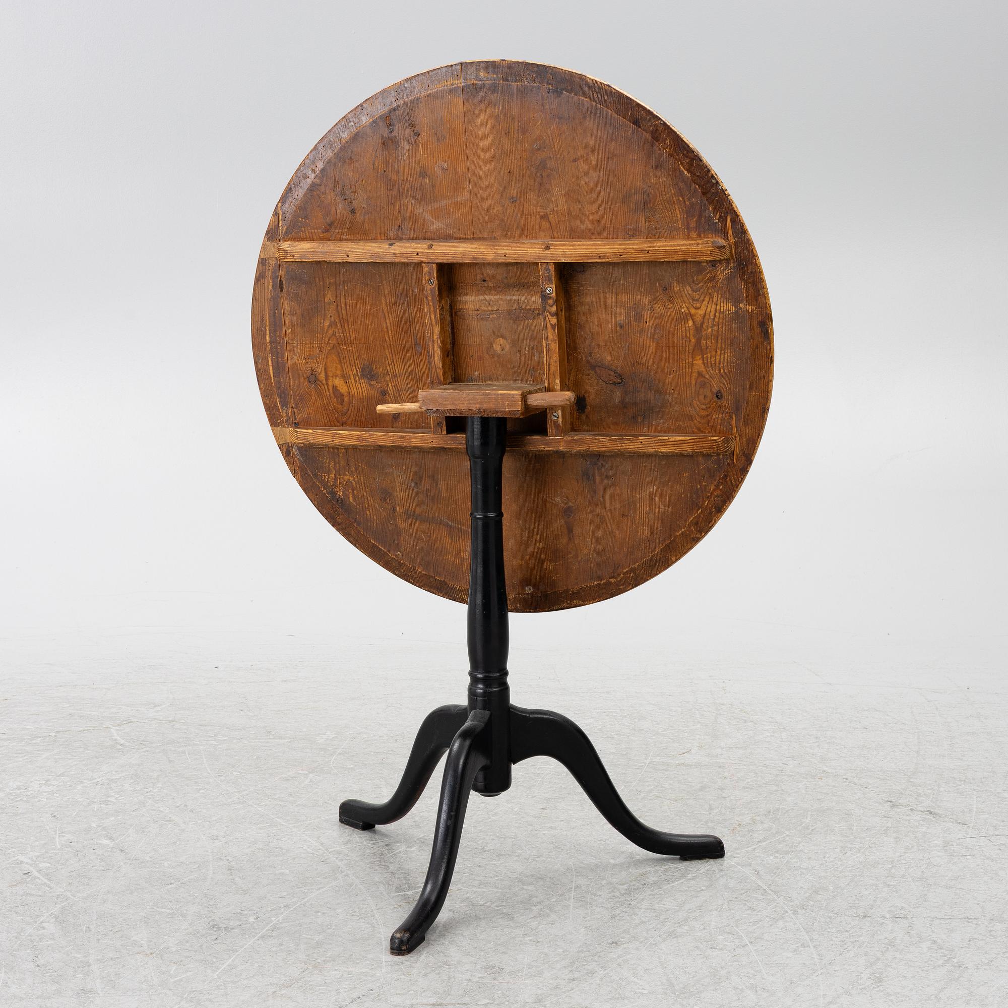 Fällbord, Mälardalen, sent 1700-tal.